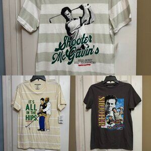 NWT Happy Gilmore TShirts Lot of 3 Men's Size S Shooter McGavin, Happy‎ Gilmore